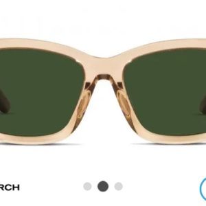 Brand New transparent camel frames with dark green lenses